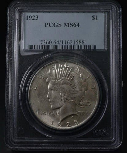 1923 Peace Silver Dollar $1 PCGS MS 64 -UNC 90% US Silver