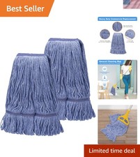 Commercial Mop Head Replacement Heavy Duty Cotton Looped End String Mop Blue ...