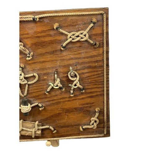 1930s Boy Scouts Knot Board Handmade Folk Art Sea Scouts Sampler Rope Tying Wood - Picture 6 of 21