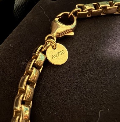 Tiffany & Co 18k Rose Gold Venetian Box Link Bracelet - Fits Up To