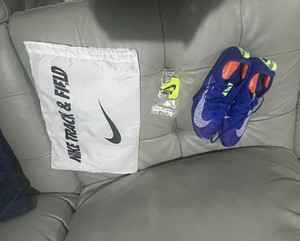 Nike Superfly Elite Track 2 & Field Running Spikes Blue/Green w/ Bag