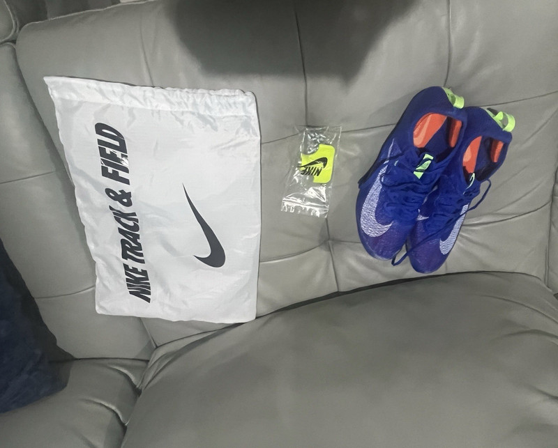 Nike Superfly Elite Track 2 & Field Running Spikes Blue/Green w/ Bag