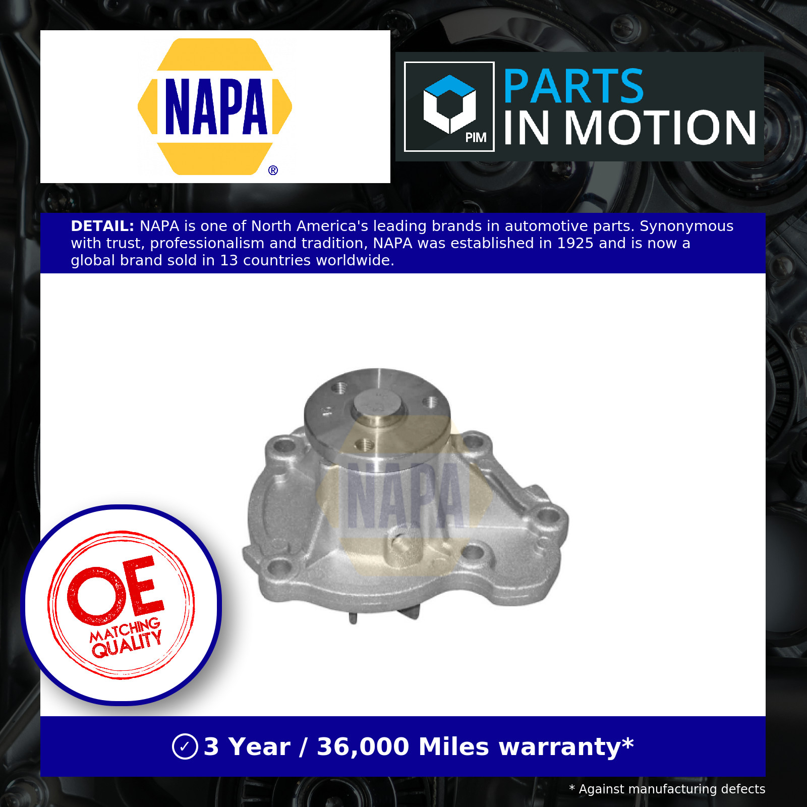 Water Pump NWP1373 NAPA Coolant 2101019B00 210101F700 2101041B00 2101041B02 New - Image 4