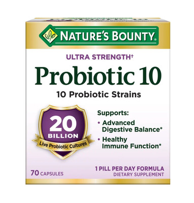 Nature s Bounty Probiotic 10 20 Billion 70 Capsules Digestive Support