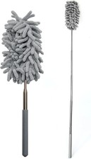 Extendable Household Dust Duster Soft Microfibre extends to 74cm GREY