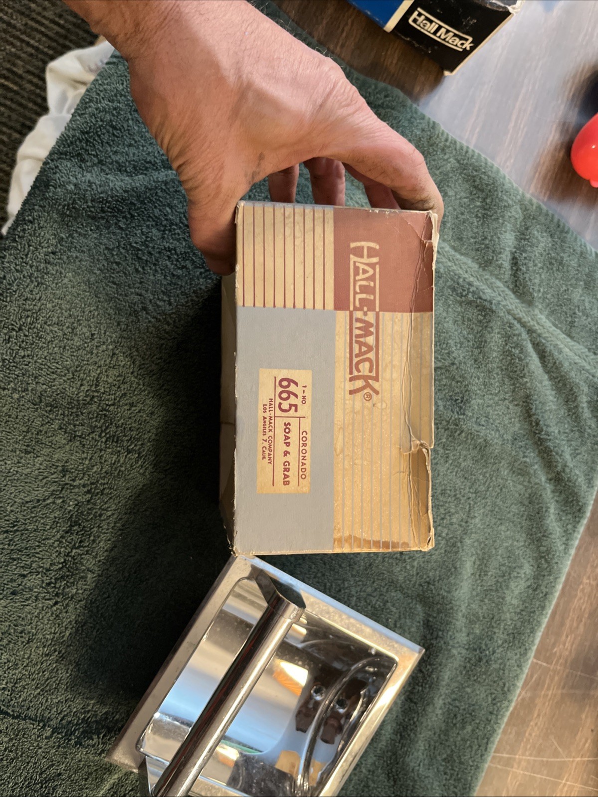 Vintage (NOS) Hall- Mack Coronado #665 Recessed Soap&Grab (New) Chrome MCM