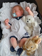 Here Is Realborn Ethan Asleep 23"big Chunky Baby Reborn Doll