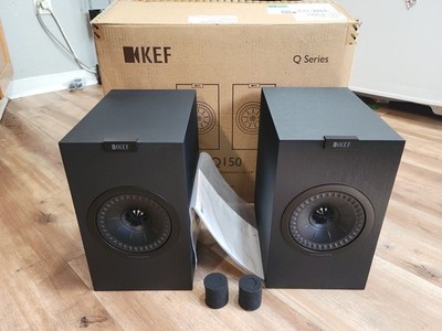 KEF Q150 2.0 Channel Pair Bookshelf Speakers - Satin Black - Excellent