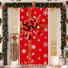 Christmas Door Cover Snowman Decoration Xmas Large Photography Background Banner