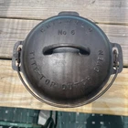 Griswold # 6 Cast Iron Tite-top Dutch Oven & Lid 2605 2606 Antique 1920 RARE HTF