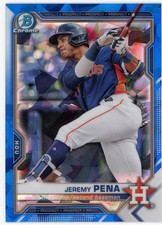 2021 Bowman Chrome Prospect Rookie Sapphire Jeremy Pena #11 Astros