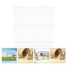 2Pcs Iron Mesh Pet Enclosure Divider White Metal Baffle for Hamsters Rabbits