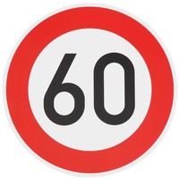 "Stvo Verkehrsschild 274-60 \" 60Km/H \" Verkehrszeichen Geburtstagsschild Schild"