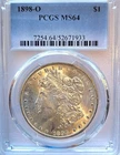 1898-O   PCGS MS-64   Reverse Rim Toned gold/blue   Morgan Silver Dollar   #397.