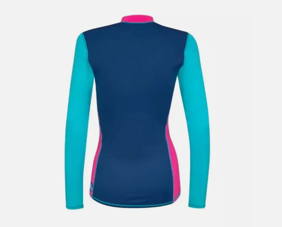 NUEVA CAMISA SEADOO DAMAS MANGA LARGA RASHGUARD VERDE AZULADO/ROSA PEQUEÑA 4544640476 Foto 3 de 3