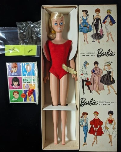 Vintage Barbie Platinum Blonde Swirl --Complete with Original Box & Accessories