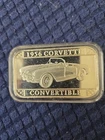 1956 Corvette Convertible 1 oz Fine .999 Silver Bar in Capsule