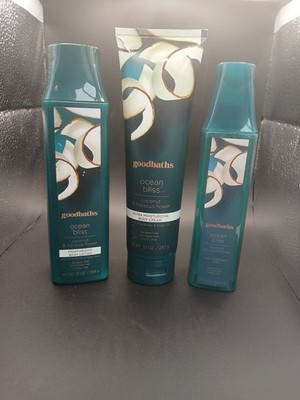 Goodbaths Ocean Bliss 3 Piece Set...Lotion, Body Cream, Fine Fragrance Mist. New