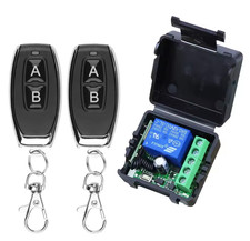 Kit Ricevitore 433MHz 12V 10A + 2 Telecomandi Relè Apricancello Porta Garage LED