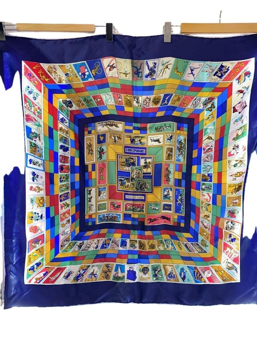 RARE HERMES Silk Scarf Red All Over Pattern Ladies Luxury Fashion Accessory