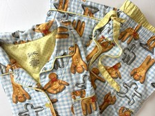 NICK and NORA Gingerbread Men 100 Cotton Flannel Pajama Set Top Bottoms LARGE