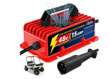 48 Volt 15 AMP Golf Cart Battery Charger Compatible wtih Club Car Models with 3-