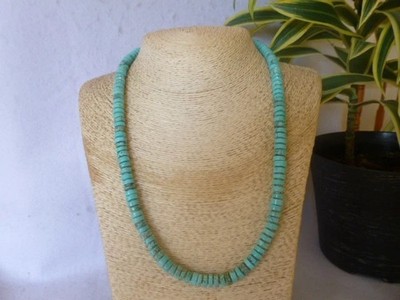 Turquoise Heishi bead and Sterling Silver Native American Southwestern Necklace