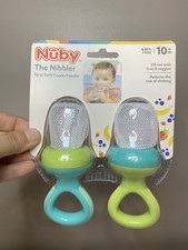 Nuby The Nibbler First Soft Foods Feeder 2-Pack / New in Package