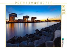 CALVENDO Puzzle Die Kranhäuser in Köln am Rhein | 1000 Teile Lege-Größe 64x48cm 