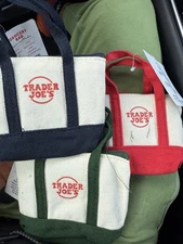 Trader Joe's Canvas Micro Tote with Grocery Bag 2025 Brand New!!! 