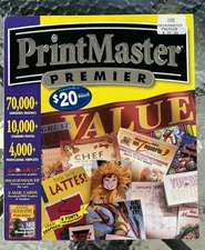 New Unused Print Master Premier Windows 95 & 3.1 CD-ROM