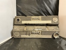 Rare Vintage Holley Sbc Aluminum Tall Valve Covers 140r-50b Chevrolet