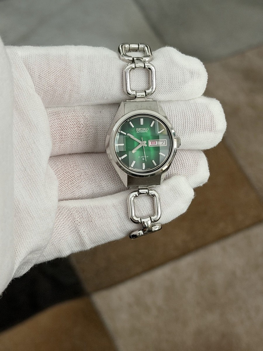 SEIKO VINTAGE エメラルドグリーン 手巻き レディース 腕時計 SEIKO VINTAGE エメラルドグリーン 手巻き レディース 腕時計