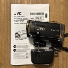 JVC Camcorder Everio GZ-MS120BU 40x Zoom Black W/Charger Battery 2 4GB SD Cards