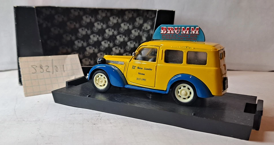 2419. BRUMM PROMO Exclusive S92/01 FIAT 1100E Furgone “15a Borsa Verona”  MB - Immagine 4 di 4