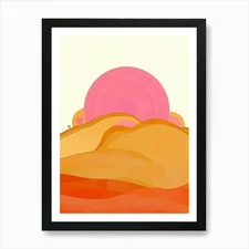 Abstract Desert Landscape Art Print Framed Wall Art Poster Canvas Print Picture