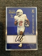 Matthew Golden Wild Card Matte Rookie Chase Autograph 2/10 Blue NM