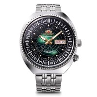 Orient Weltkarte RN-AA0E02E Automatik Herrenuhr GrüNes Zifferblatt Japan...