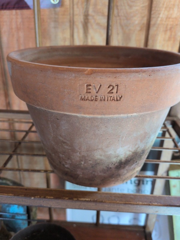  Vtg European Terra Cotta (EV) 21 Planter Pot Made In Italy