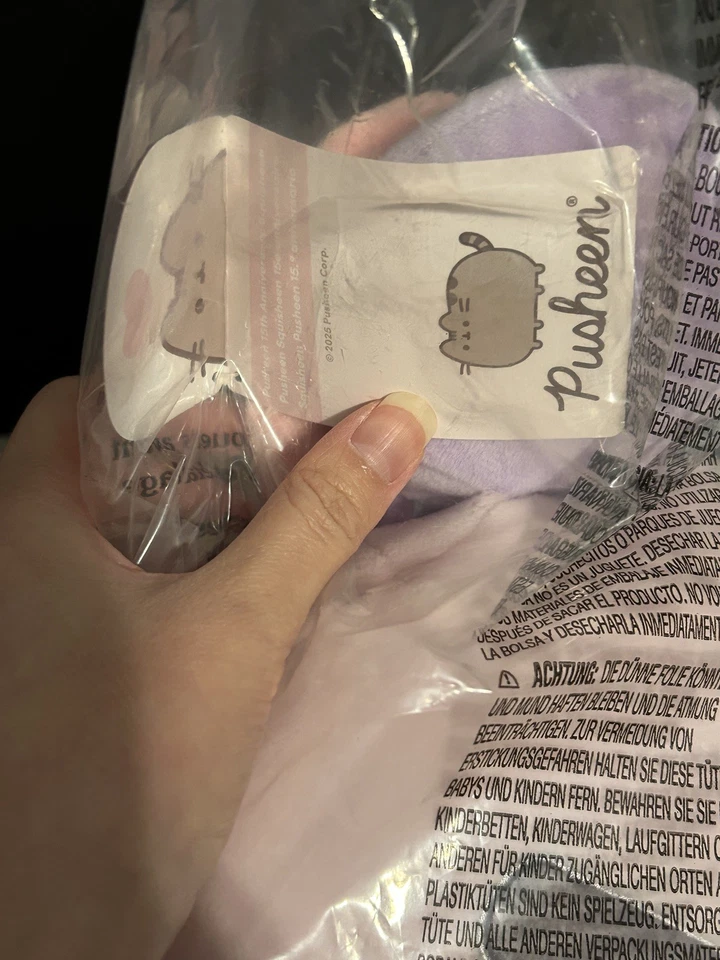 Pusheen 15th Anniversary Squisheen Pink 10" Plush with Balloons NWT - Image 4 of 4