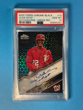 2020 Topps Chrome Black Juan Soto Green Refractor Auto #54/99 PSA 10 (GEM MT)