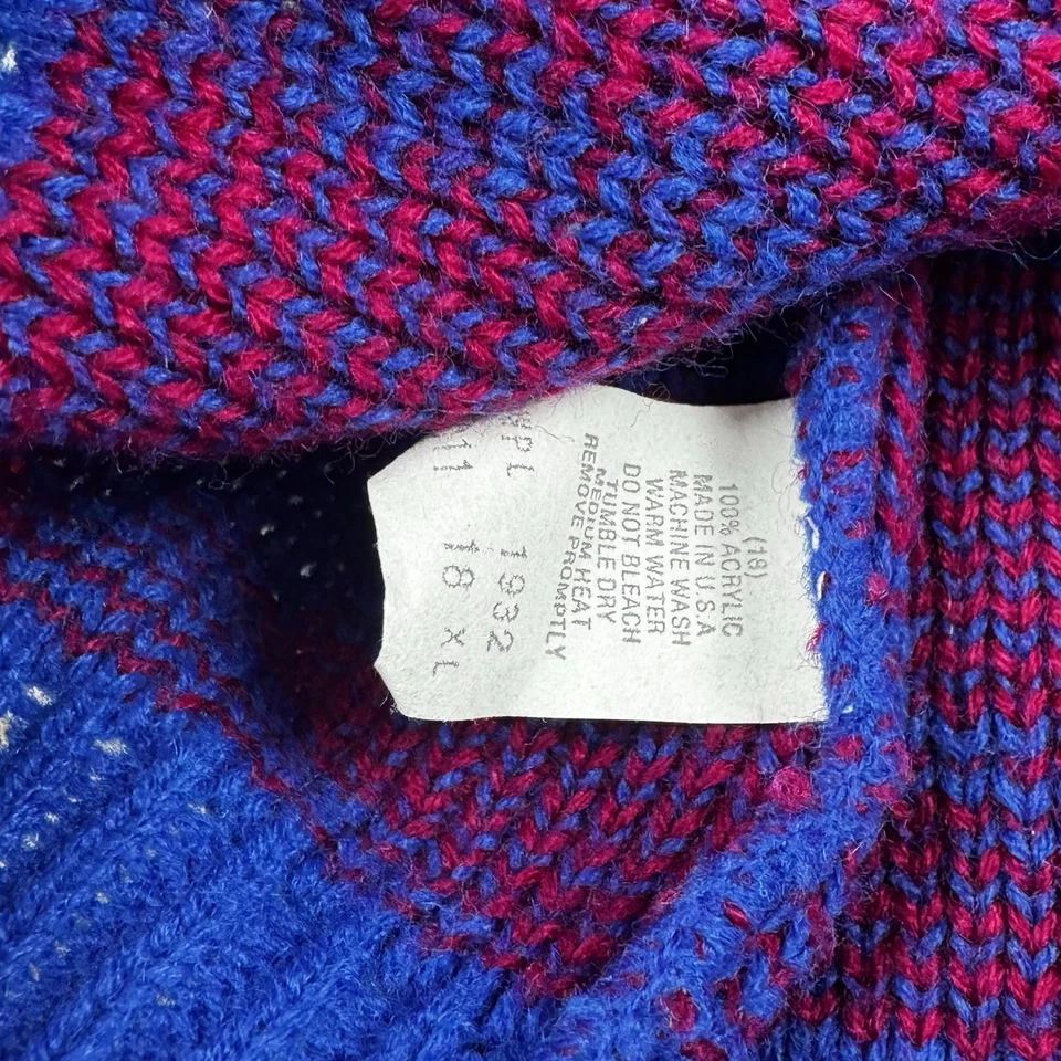 Vtg Garland Cosby Sweater 90s Hip Hop Ski Colorblock Stripes Shaker Knit Size L - Image 3 of 4