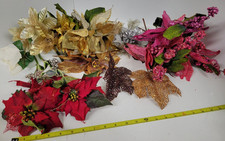 Lot of Misc. Decorative Faux Flowers  Leaves Artificial Floral Arrangement