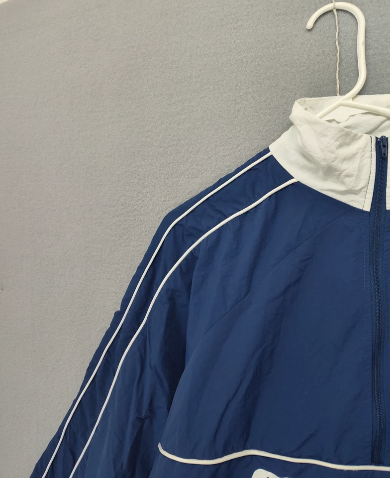 Missguided MG Sport 女式大号蓝色半拉链高领风衣夹克 — 第 2/4 张图片