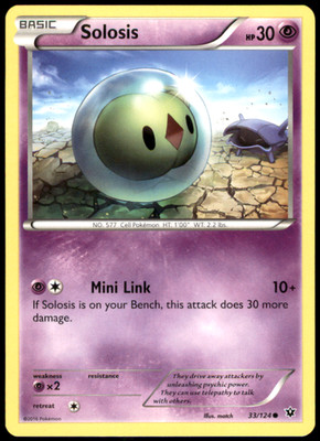 Solosis 33/124 FCO XY - Fates Collide Pokemon TCG Regular MP