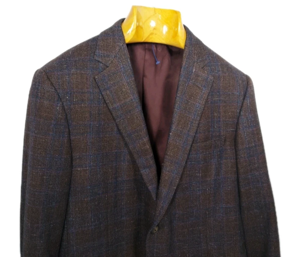 SAMUELSOHN SB YARDLEY 2 Saks 5th Abrigo Deportivo a Cuadros 40S Chaqueta Mezcla Lana Cachemira Foto 3 de 4