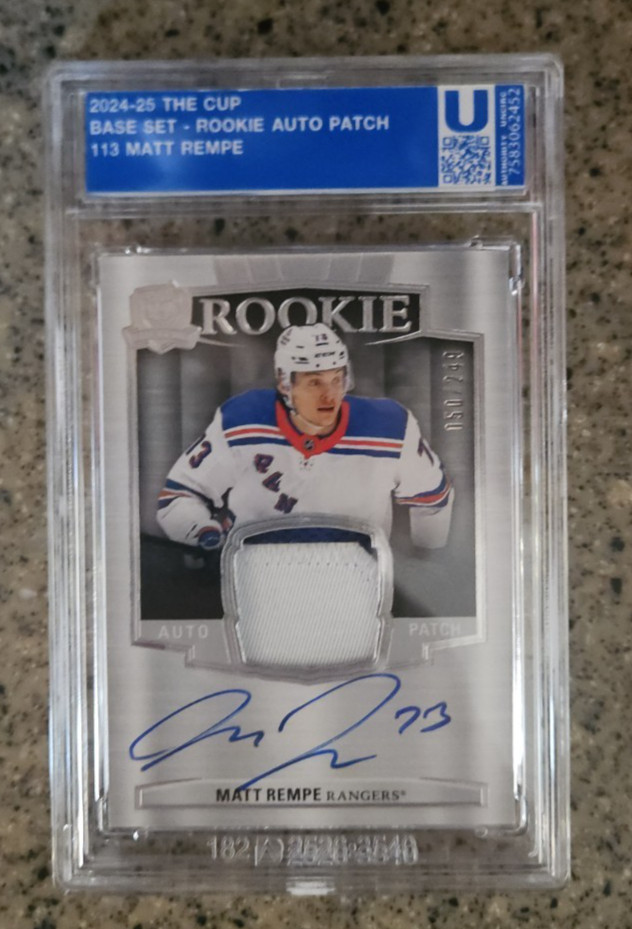 2024-25 Upper Deck The Cup Patch Matt Rempe RC Auto/249 #113