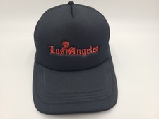 Los Angeles Script Rose Mesh Trucker Snapback Hat Cap Dad Men Women Black Red