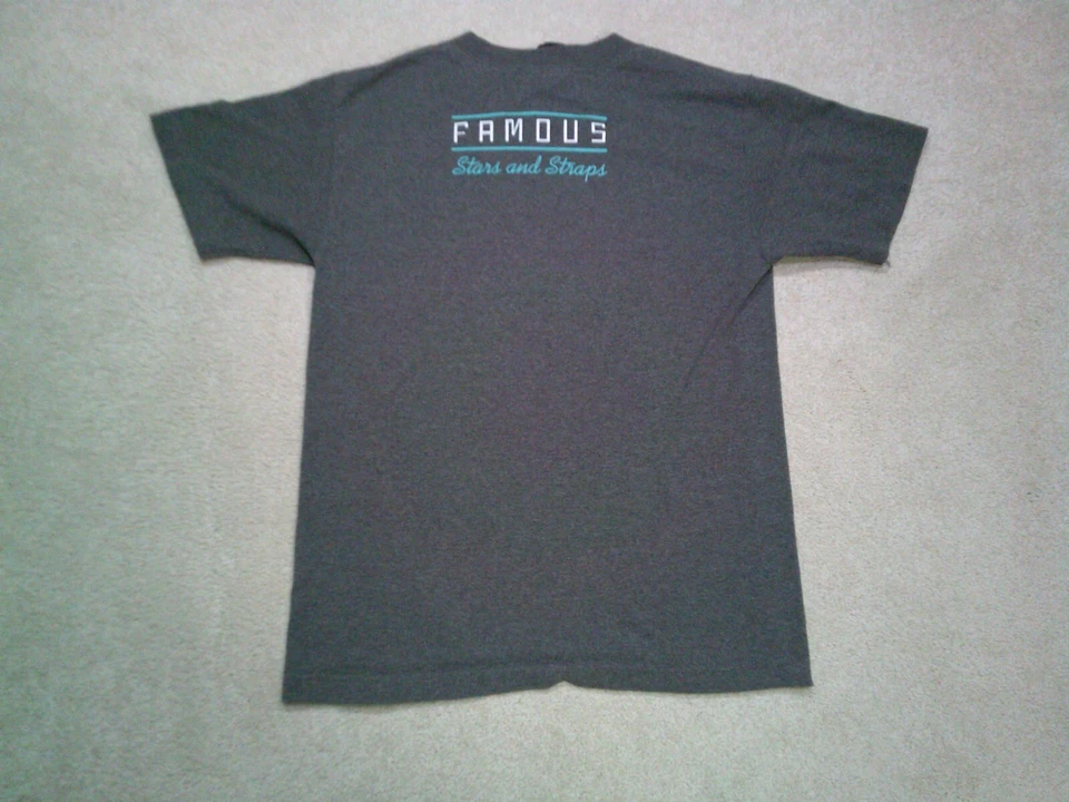 Camiseta Vintage Estrellas Famosas y Correas Para Hombre Pequeña Gris Familia Lealtad Respeto Foto 2 de 4