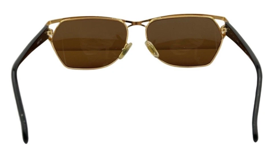 Gafas de sol vintage Laura Biagotti 635/S marrón dorado ovaladas Italia con lentes nuevas Foto 4 de 4